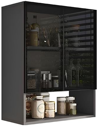 Erste Hilfe Schrank Wc Schrank Ohne Rückwand Geräuscharme Türscharniere Verstellbare Einlegeböden Geeignet für Wohnzimmer, Badezimmer und Küche(80 * 22 * 80cm)