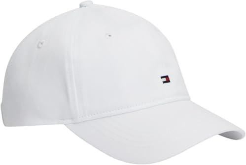 Tommy Hilfiger Damen Cap Flag Soft Panel aus Baumwolle, Weiß (Optic White), Einheitsgröße