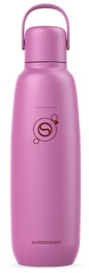 sodastream Fizz & Go – Bouteille isotherme en acier inoxydable 0,9L, double paroi, conserve chaud ou froid jusqu’à 12h, compatible machines, rose