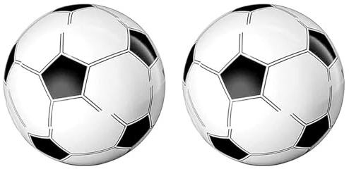 ALEGRE® Aufblas Fussball Luftballon Geburtstag,2 Stk Aufblasbar Fußball Luftballons Schwarz Weiß,Kindergeburtstag Deko,Aufblasbares Fußballe Ballons Spielzeug für Geburtstag,WM,Fußballe Motto Party