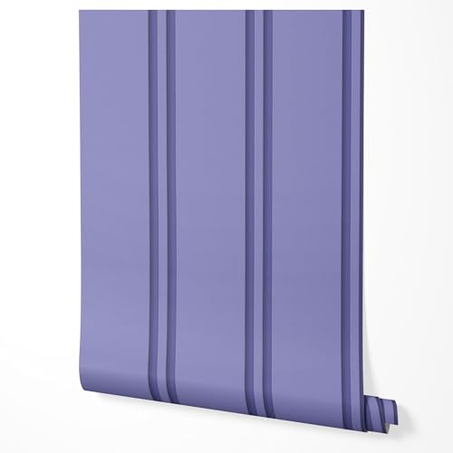GP TONER Vliestapete Blau Lavendel Lamellen 3D Wandpaneel Effekt Moderne Tapete für Wohnzimmer Schlafzimmer Flur Büro Elegante Farbe Matt UV-beständige Tapete 10m x 0,5m
