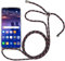 STILGUT Handykette kompatibel mit Huawei P smart 2019 Hülle mit Band, Handyhülle zum Umhängen, transparente Handyhülle mit Band in Schwarz-Rot-Weiß