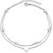 925 Sterling Silber Fußkettchen für Damen Frauen Mädchen Geschichtetes Herz Einstellbare 9 Zoll + 1 Zoll Fuß Knöchel Armband Schmuck Geburtstagsgeschenk (Geschichtetes Herz 9+1)