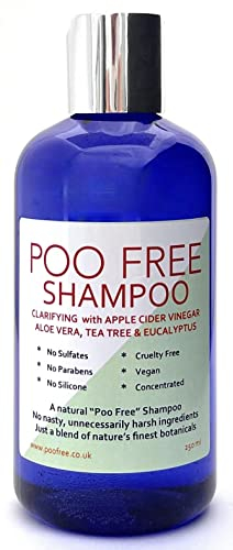 99% Natur Klärshampoo, 250ml. Enthält Apfelessig, Kokos, Teebaum, Eukalyptus. Sulfat- & Parabenfrei. Konzentriert, Schaumarm, Leicht Spülbar, pH 5.5 für Sensible Haut.