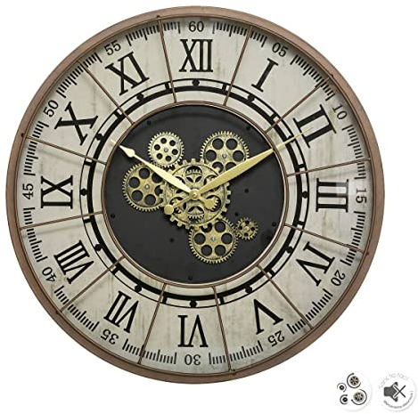 ATMOSPHERA CREATEUR D'INTERIEUR Wanduhr Stella – Metall, Durchmesser 57 cm – Atmosphäre für den Innenbereich