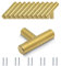 Hzyclzh 10 Stück Griffe für Küchenschränke, Schubladengriffe, Möbelgriffe Gold, Gold Schrankgriffe, Lochabstand Küchengriffe, Geeignet für Schubladen, Schuhschränke, Schränke, Badezimmertüren