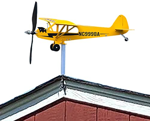 Aibyks Flugzeug-Wetterfahne | Zarte und schöne Flugzeug-Wetterfahne,Zartes und schönes Metall-Windmühlen-klassisches Flugzeug im Freien