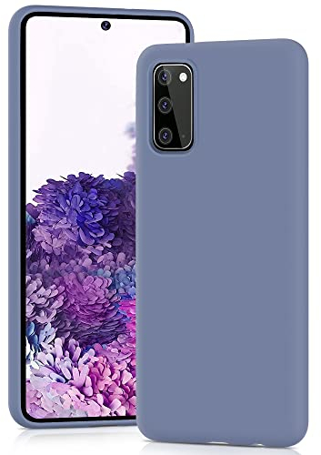YATWIN für Samsung Galaxy S20 Hülle, Premium Silikon Handyhülle mit Kameraschutz, Seidig-Weicher Berühren Ultra Dünne Stoßfeste Kratzfeste Schutzhülle, Lavendelgrau