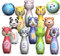 STAY GENT Tier Kegelspiel mit 10 Kegel und 2 Bälle, Drinnen Spielzeug Draußen Weich Bowlingkugel, Bowling Ball Set Geschenke für 3 4 5 6 Jahren Kinder Geburtstag Weihnachten