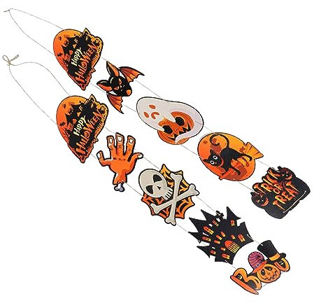 UPKOCH 1 Paar Halloween-papiertafel Wandschilder Für Die Haustür Boo-veranda-schild Buh-hängeschilder Wohnkultur Halloween-schild Für Die Haustür Geister-wanddekoration Aufhänger Haushalt