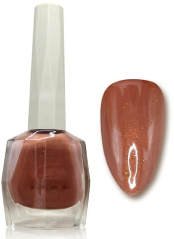 Glitter Nail Polish, Glitter Nail Varnish, Diamond Glitter Quick Dry & Long Lasting Nail Polish No UV Lamp Curing, Chip Resistant, Non-Toxic, Quick Drying, At Home & Salon Manicure (11#Maple Sugar)