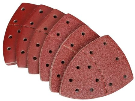 HOHXEN Confezione da 40 fogli abrasivi per mouse grana 60/80/120/240 per levigatrice multifunzione Bosch PSM 100A, PSM 200 AES, PSM 18 e tutti i multiutensili oscillanti