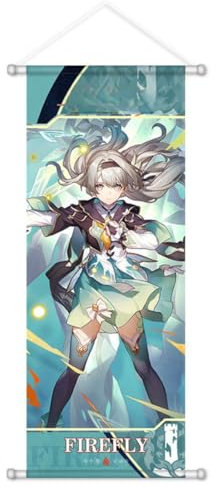 Sonsoke Poster mit Spielrollen-Motiv, Stoff-Wandrolle, Poster, hängende Wandkunst, Raumdekoration, 75 x 28 cm (Firefly)
