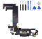 Eutoping Puerto de carga USB para Apple iPhone 12 Mini, conector de base negro, placa de carga, cable flexible, repuesto con herramienta