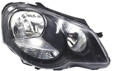 Für VW Für Polo 9N3 2006 2007 2008 2009 2010 Auto Frontstoßstange Scheinwerfer Nebelscheinwerfer Weiß Schwarz Scheinwerfer (Schwarz Links)