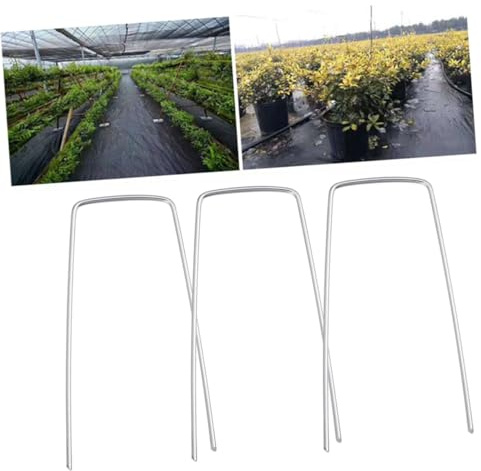 Yardenfun 50 Stück U Förmige Nägel Mulchnägel Gartennägel U Förmige Erdnägel Verzinkt Für Rasenflächen