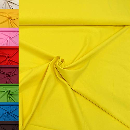 MAGAM-Stoffe Sophie Baumwollstoff Uni 100% Baumwolle Oeko-Tex Meterware 50cm (03. Gelb)