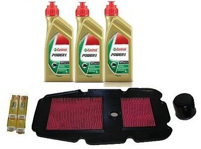 KIT TAGLIANDO HONDA TRANSALP 650 OLIO CASTROL POWER 1 FILTRO OLIO ARIA CANDELE