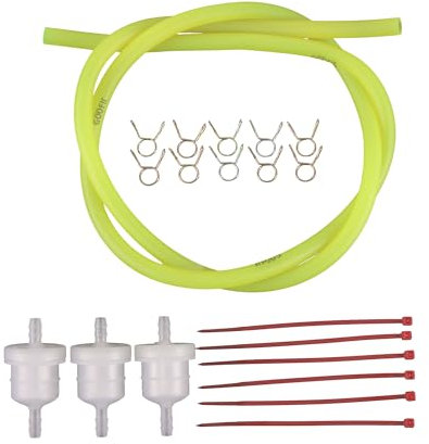 GOOFIT Filtro de Combustible Tubo de Gasolina Moto 8mm para Universal Pit Bike Scooter Ciclomotor ATV Cafe Racer Go Kart Amarillo