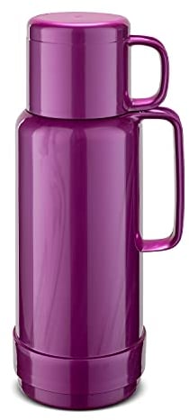 ROTPUNKT Premium Isolierflasche 80 I hochwertige Thermoflasche I Thermobecher I auslaufsicher - Griffbecher I Trinkflasche I Isolierkanne I Wasserflasche I 1,0L shiny grape