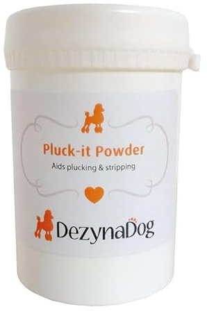DezynaDog Pluck-It Powder 90g - Added Grip for Plucking/Stripping Hair