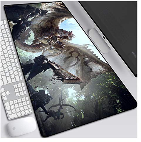 Tapis De Souris ACG Monster Hunter 900X400Mm, Tapis De Souris Gaming De Précision Et De Rapidité avec Base De 3 Mm D'Épaisseur, pour C