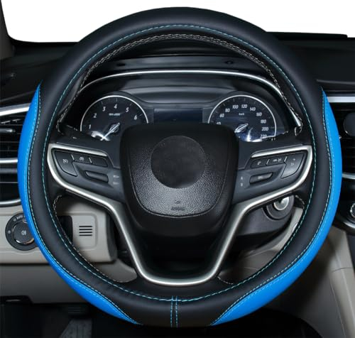 Lenkradbezug aus Mikrofaser-Leder Universalgröße 37-38 cm (blau)