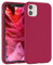 EAZY CASE Premium Silikon Handyhülle kompatibel mit iPhone 11, Slimcover mit Kameraschutz und Innenfutter, Silikonhülle, Schutzhülle, Bumper, Handy Case, Hülle, Softcase, Beere