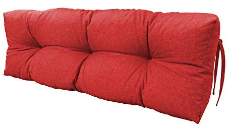 chilly pilley Palettenauflage Schaumflocken palettenkissen Palettenpolster Palettenmöbel Palettensofa Rückenlehne Sitzkissen Seitenkissen Set (Rückenkissen 120 x 40 Rot)