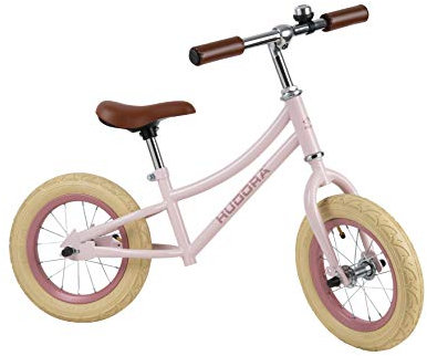 HUDORA 10428/00 Laufrad Retro Girl, rosa | 12 Luftbereifung | Ab 3 Jahre