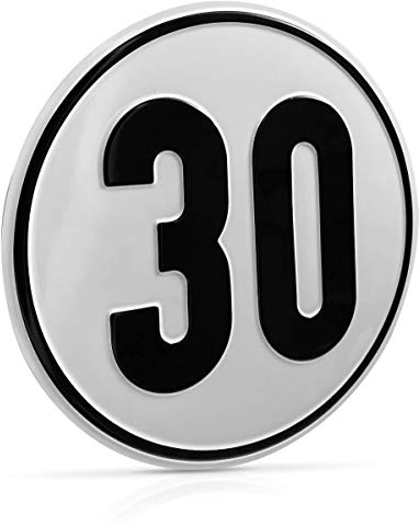 Betriebsausstattung24® Geschwindigkeitsschild für Kraftfahrzeuge | Angaben zur Zulässigen Höchstgeschwindigkeit | Rund | 30 km/h, Aluminium