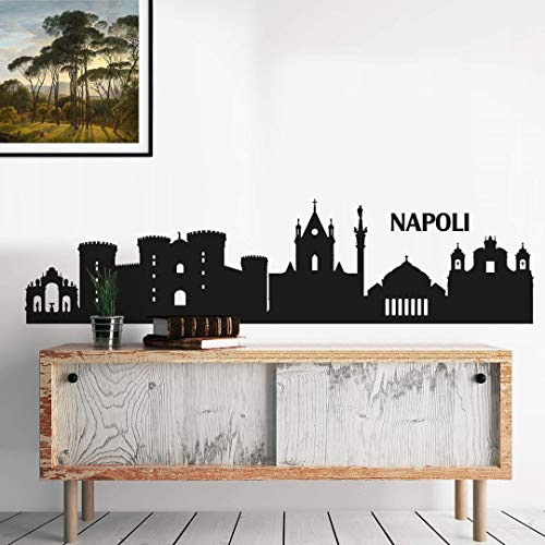 selbstklebendes Wandtattoo Napoli Skyline Wandsticker selbstklebend Fussball Fanartikel XXL Wandposter 120cm
