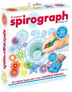 World Brands Spirograph Design Set, Zeichnungsset, Basteln, Malschablonen, Kindermosaik, Zeichnungslernen, Geschenke für Kinder, Mehrfarbig (80978)