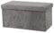 Large Ottoman Foldaway Storage Blanket Toy Box Bench Corduroy Pouffe Footstool Ottoman (Grey, 76cm x 38cm)