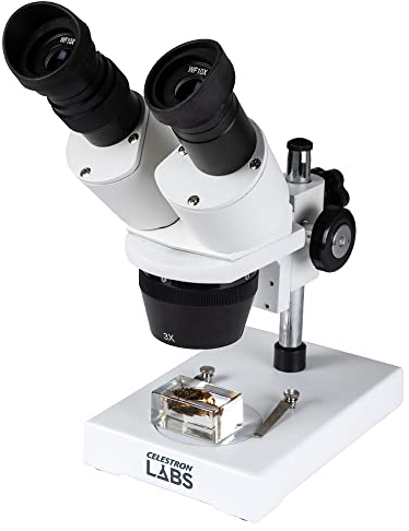 Celestron Microscopio stereo, Celestron Labs S1030N, Testa binoculare ergonomica, Ingrandimento 10x e 30x