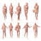 ZEDACAKAI (10 pièces 1/43 figurine femme debout miniature en résine style décontracté, kit de garage à colorier par vous-même