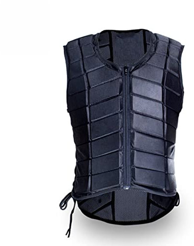 Säkerhet Ridväst Ridsport Body Protector Guard Stötdämpning Andningsväst För Herr Dam Pojkar Flickor Ungdom (Svart XL)