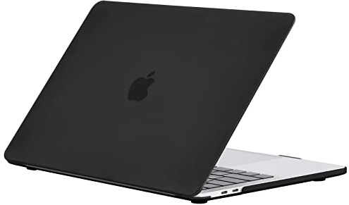 EooCoo Hülle kompatibel mit MacBook Pro 13 Zoll M2 M1 A2338 A2251 A2289 A2159 A1989 A1706, erschienen 2022-2017, Hartschalen-Schutzhülle aus mattem Kunststoff, Schwarz
