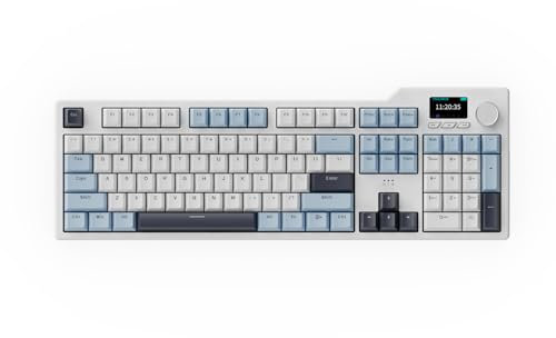 DAIDAI ×AJAZZ AK35I V3 Full Size Hot Swap Mechanical Keyboard with Display and Knob 2.4G/BT/USB-C Board FR4 Keyboard 8000mAh Plate South-facing Battery RGB Keyboard