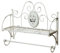 Biscottini Mensola a muro con porta asciugamani bagno L55.5xPR19,5xH43,5 - Ganci finitura Shabby - Attaccapanni da muro - Porta asciugamani bagno da terra