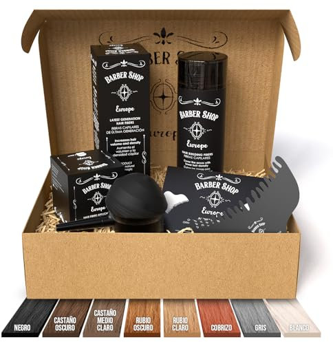 KIT X3 Fibras Capilares Rubio - Contiene - Fibra Capilar Hombre Mujer - Aplicador Fibras Capilares y Optimizador - Hair Fibers - Microfibras Capilares para Disimular Calvicie - Polvos Pelo hombre