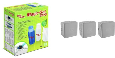 Raytech Magic Gel 1000 & Boite de Derivation Electrique - Boite Derivation - Boite de Derivation Etanche Exterieur - Lot 3 Boites De Dérivation IP54 85X85 cm - Debflex - 718813