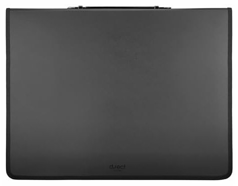 D.RECT Sichtbuch PP A3, 6 Hüllen, Sichtmappe, Solid, Präsentationsordner, Angebotsmappen, Spiral Display Book, Schwarz