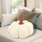 TUZHE 3D Plüsch Kürbis Kissen Deko Halloween Deko Aesthetic Herbst Sitzkissen Zierkissen für Erntedankfest Weihnachten Schlafzimmer Kinderzimmer Sofa Dekoration (Creme,20cm)