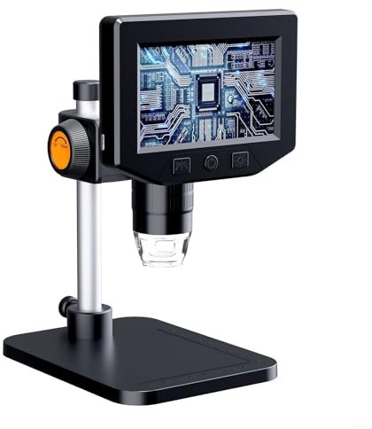 Microscopio digitale LCD da 4,3 pollici, 1080P video portatile industriale, microscopio a moneta con errore 1000X per saldatura SMT, per SMD, per BGA