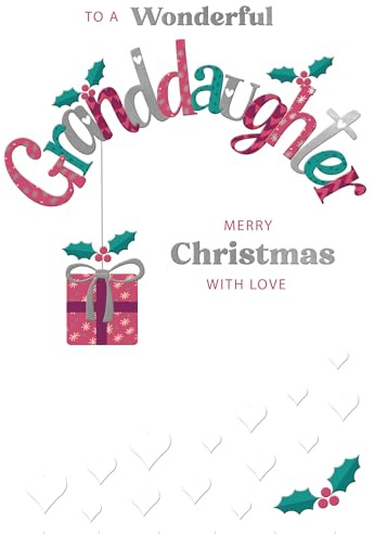 to A Wonderful Granddaughter Festive Joy Christmas Greeting Card XFCS014