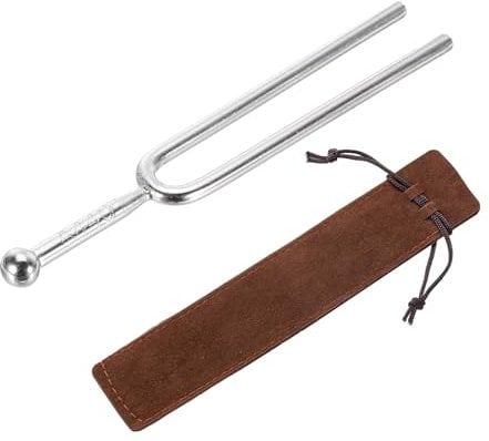 DHWEKU 1 Stück Stimmgabel 440 hz, 440 Hz Stimmgabel aus Edelstahl, Mit Fleece-Kordelzugtasche, Für Standard-Instrumente, Geigen, Gitarren Tuner-Equipment