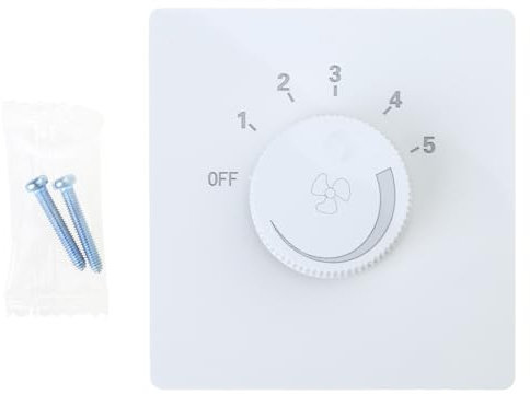 JSGHGDF Elegant Wall Ceiling Fan Speed Regulator 5 Gear Adjustable Fan Speed Controller Switching 86 Type Enjoy Easily Operate