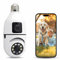 NWpangu E27 Socket Security Camera, HD WiFi Light Bulb Camera with Night Vision, 2-Way Audio, Motion Detection, Use for Indoor/Outdoor Home Security
