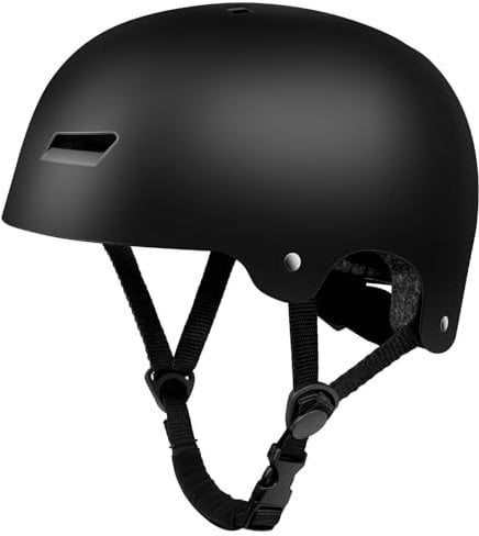 LeapBeast City Helm,Erwachsene Fahrradhelm, Radhelm,Skaterhelm,Belüftung |Sicherheit,für Jugendliche und Junge Erwachsene für Stunt-Scooter I Skateboard,Grössenverstellbar (Mattschwarz, M)